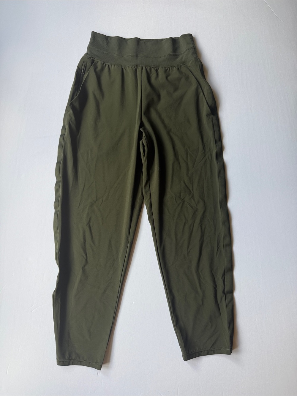 Athleta Nolita Mountain Olive Stretch High Rise Pull On Pants Size 2 - Picture 9 of 16